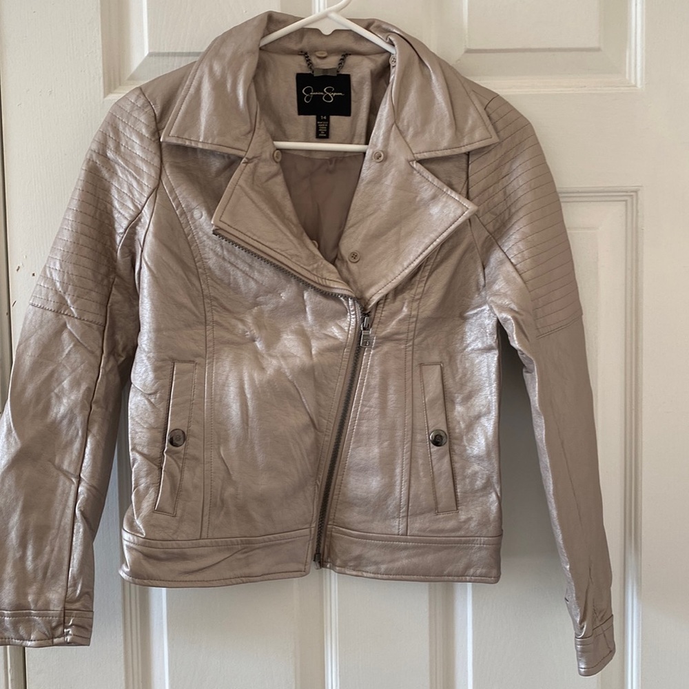 Jessica simpson girls leather jacket